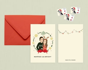 kerstkaart op maat illustraties