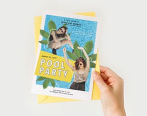 uitnodiging pool party verjaardag
